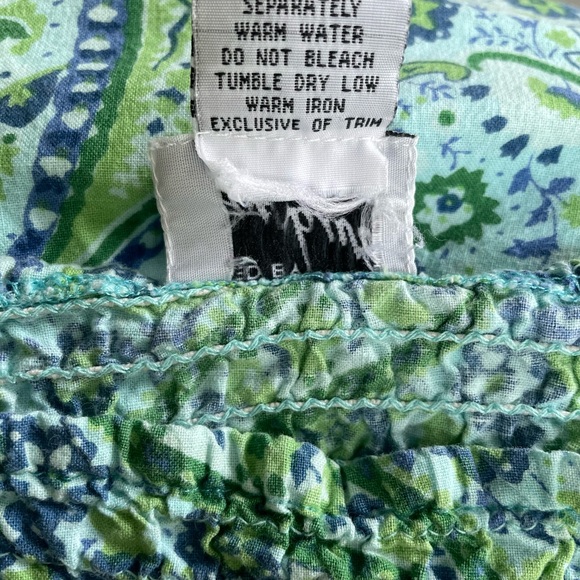 Styled by Saybury 80’s Vintage Paisley Sundress Smocked Bodice LARGE 100% Cotton - Picture 7 of 11